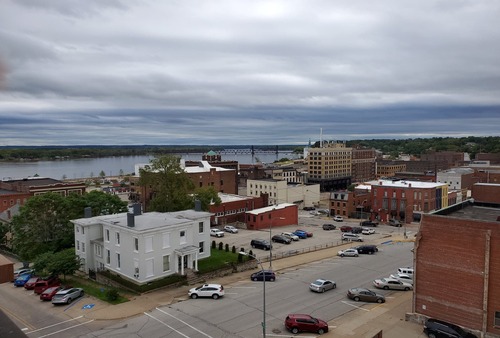 View of the Mississippi downtown Burlington